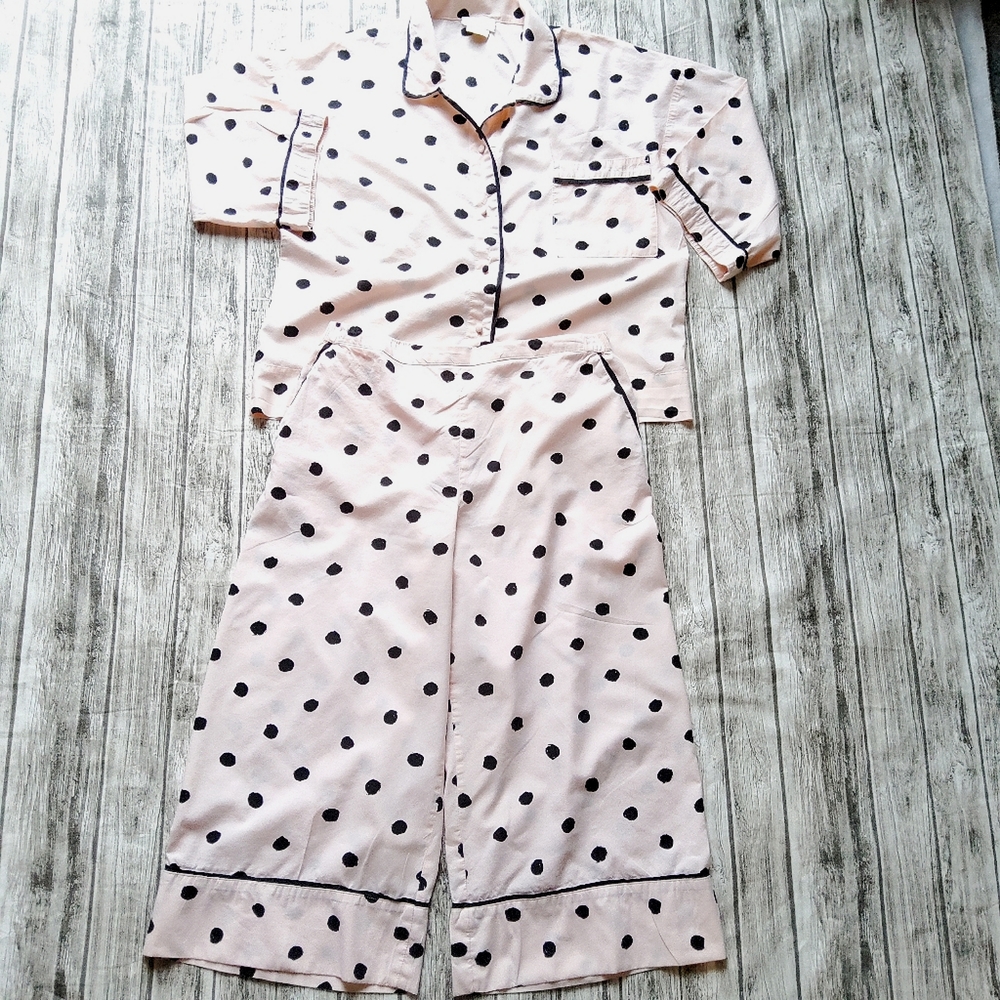 Kate Spade Elbow Sleeve Capri Pajama Set sz S - Picture 2 of 7